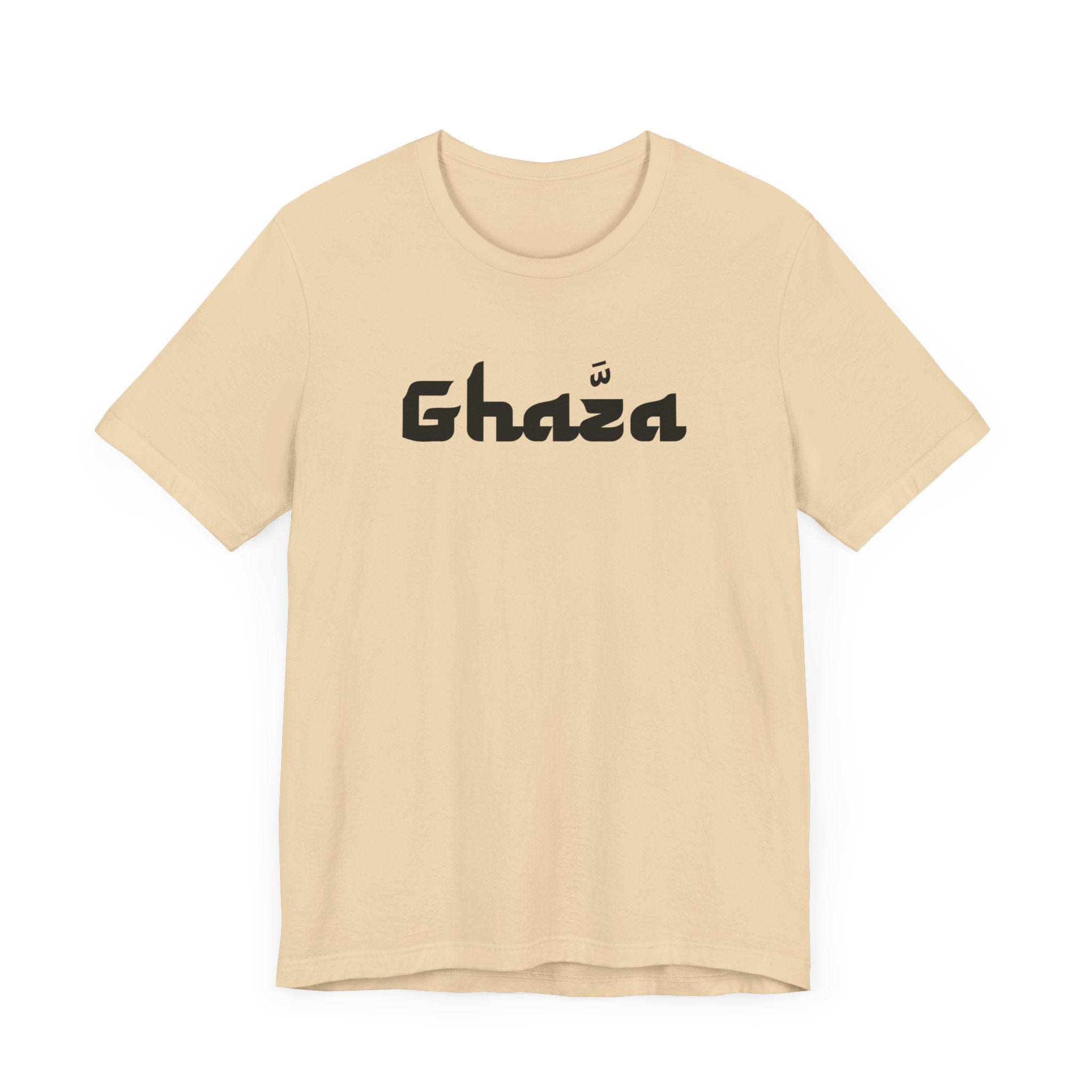 "GHAZA" Unisex Jersey Short Sleeve Tee (Black Font)