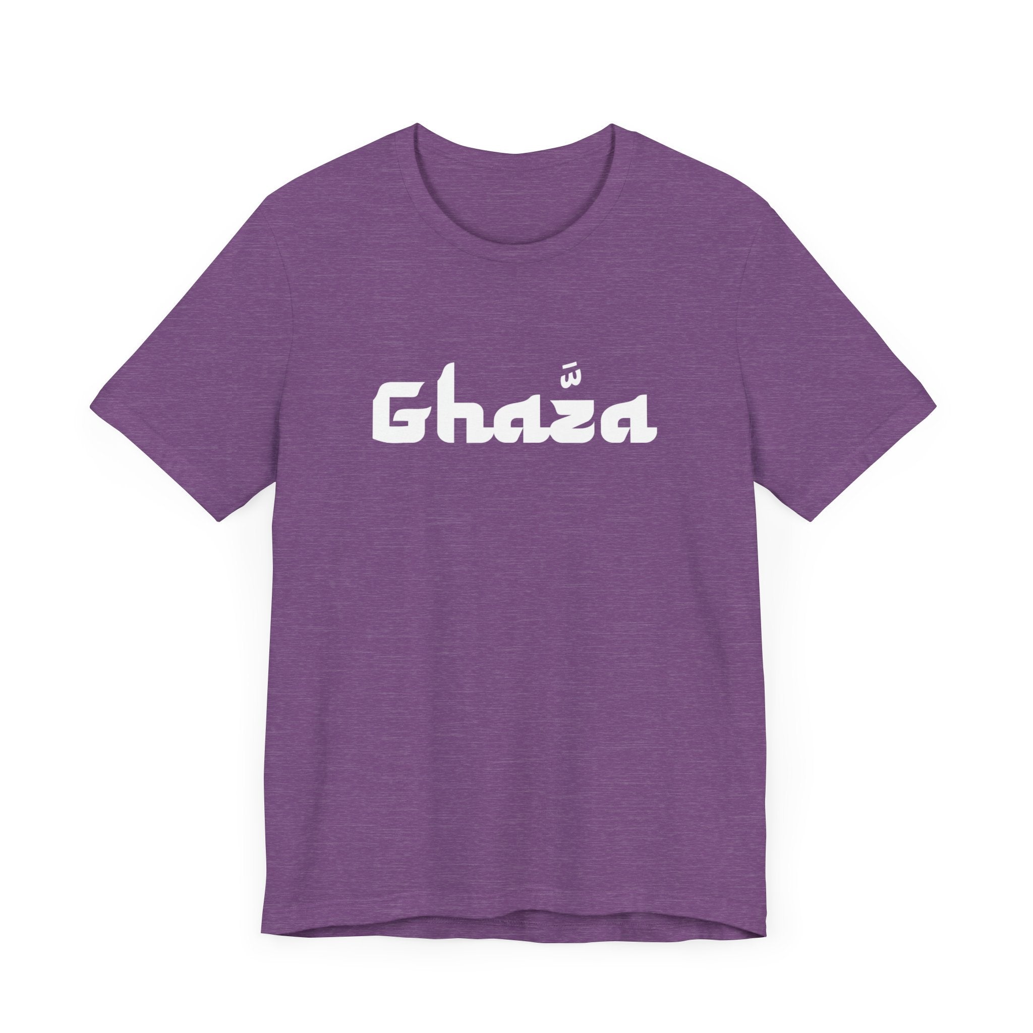 "GHAZA" Unisex Jersey Short Sleeve Tee (White Font)