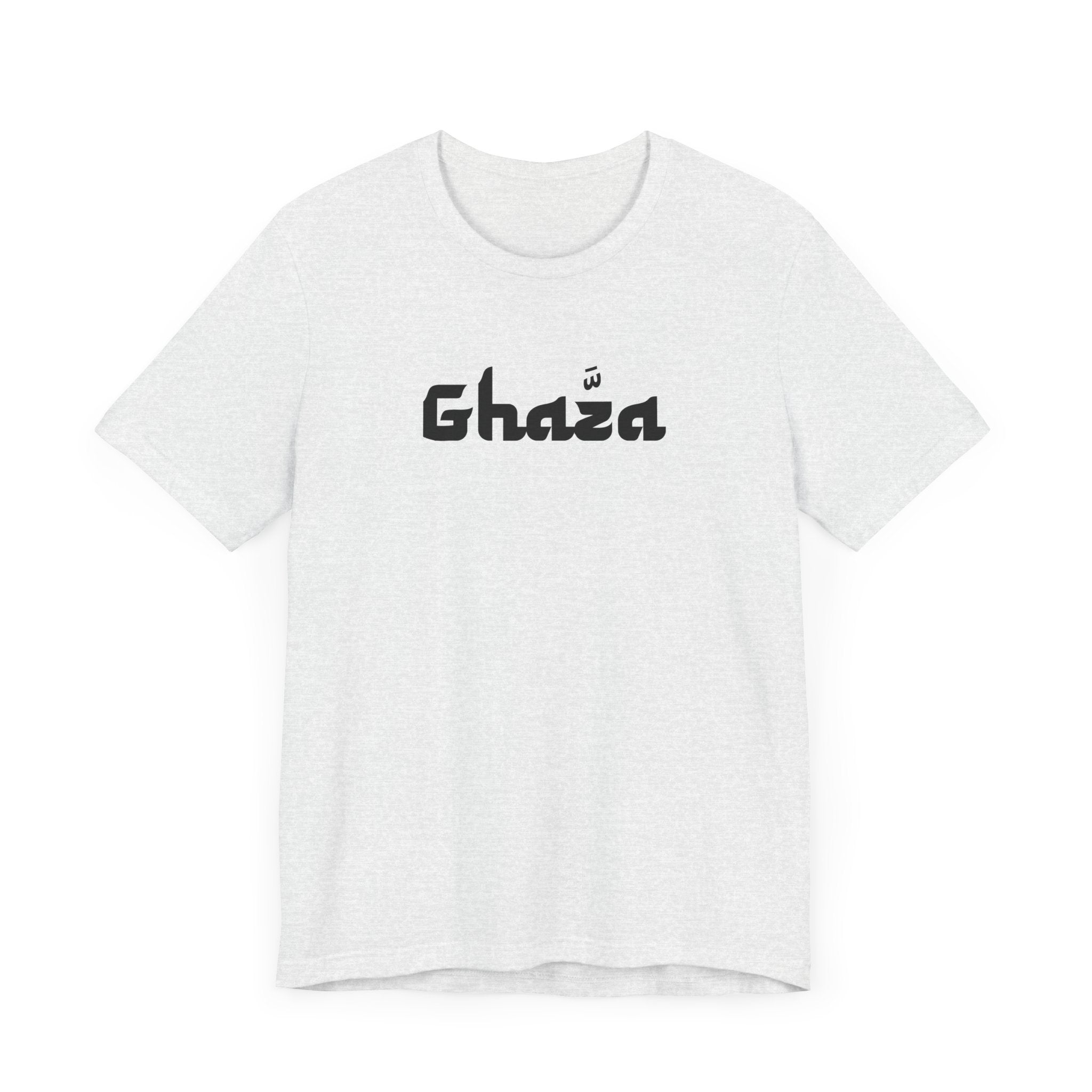 "GHAZA" Unisex Jersey Short Sleeve Tee (Black Font)