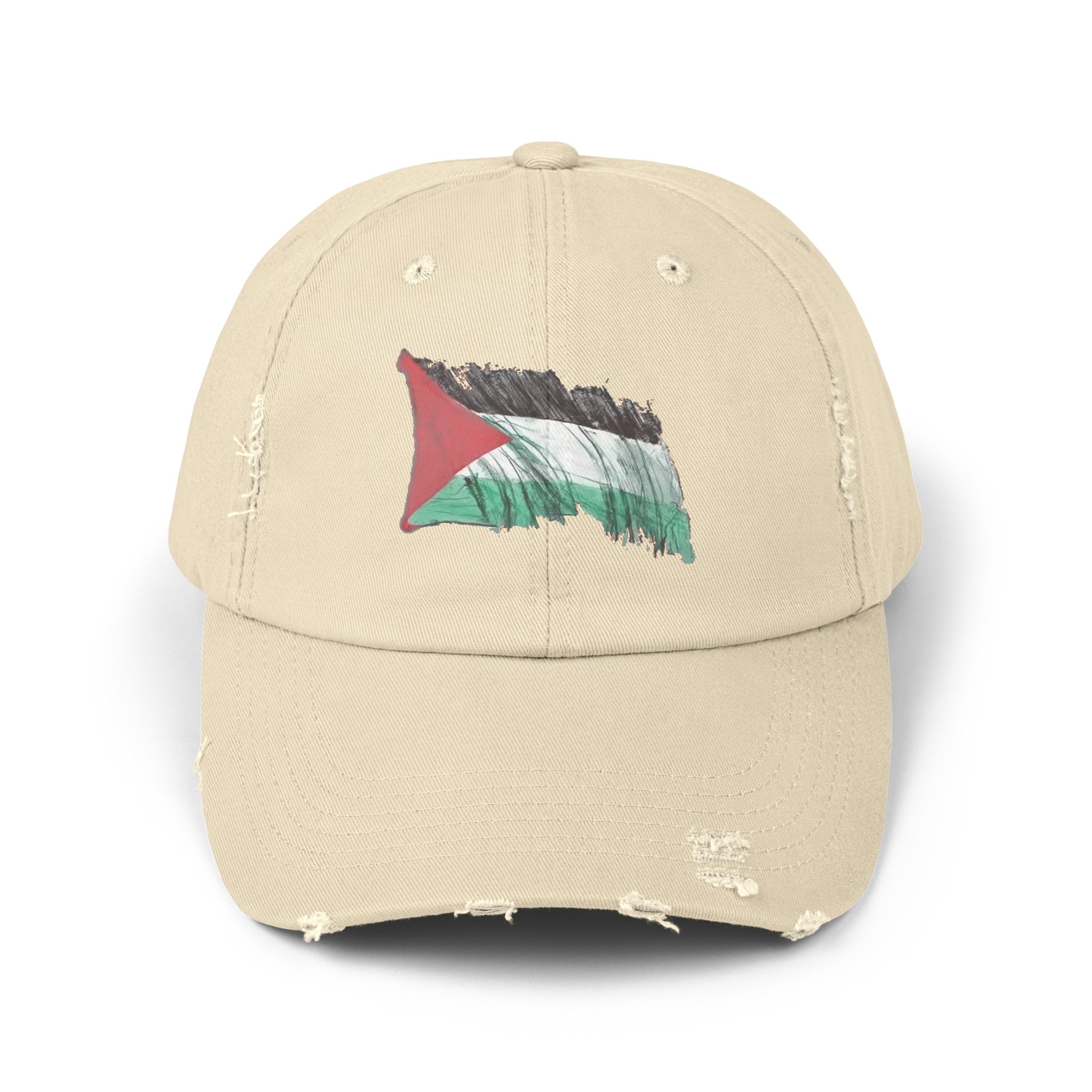 Unisex Palestine Distressed Cap