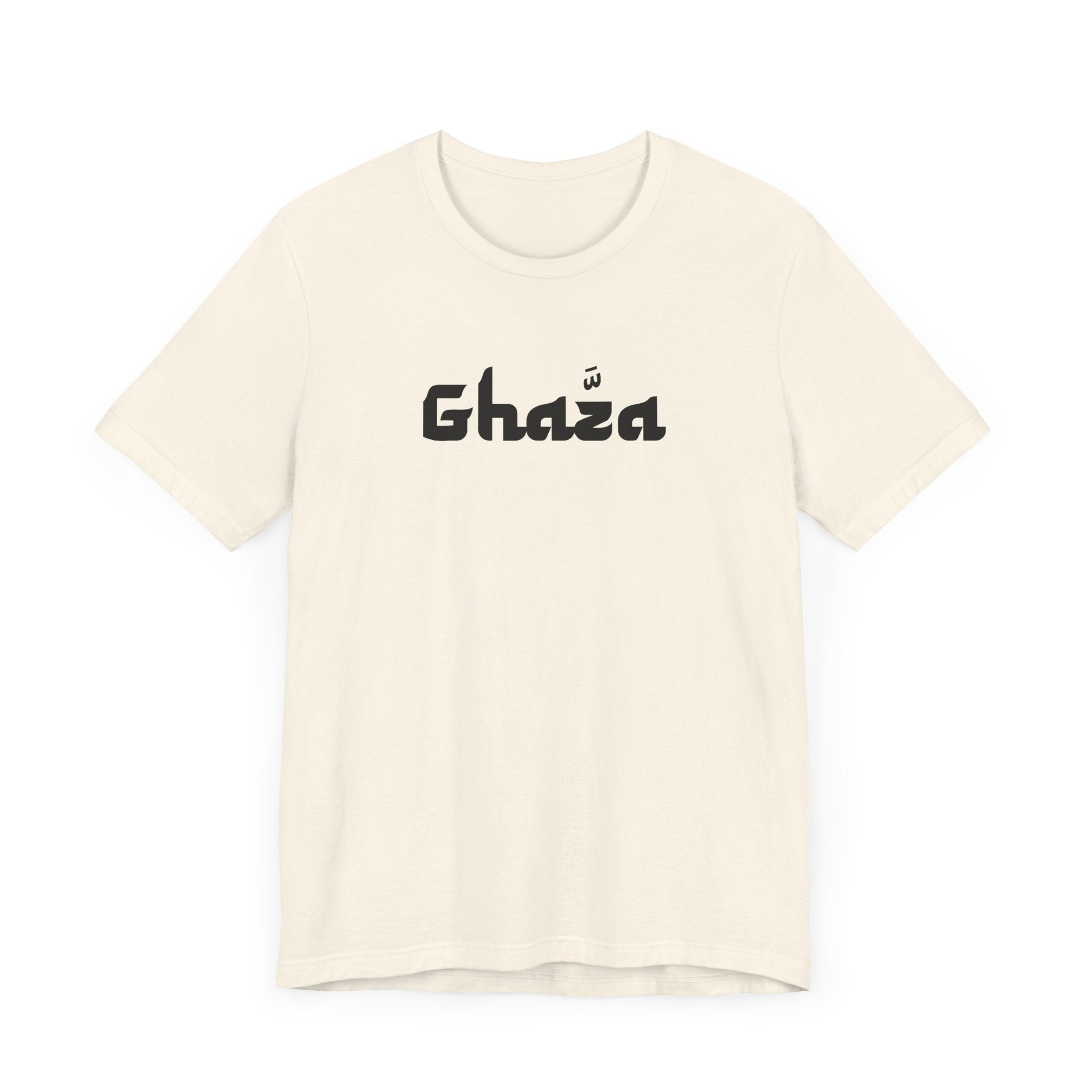 "GHAZA" Unisex Jersey Short Sleeve Tee (Black Font)