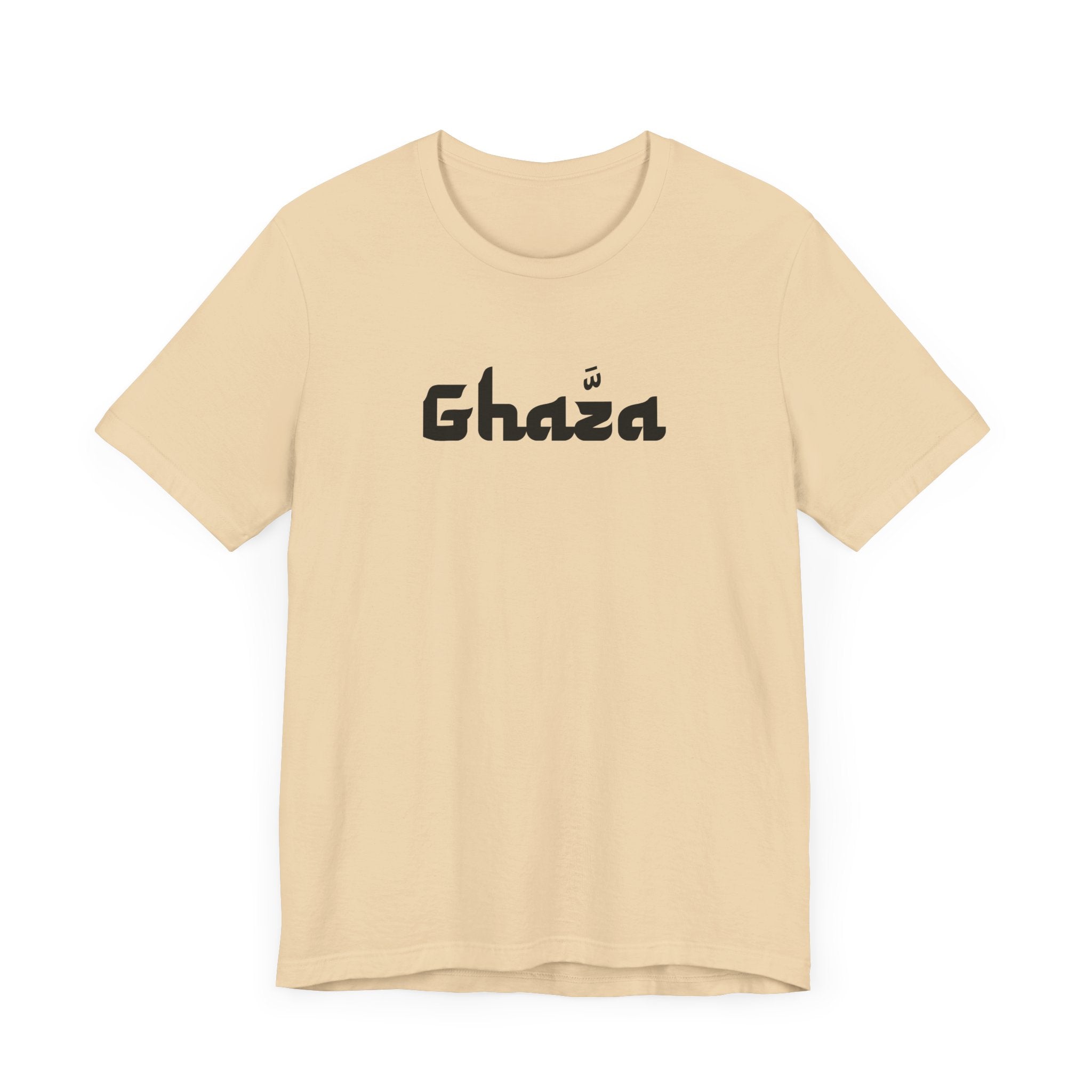 "GHAZA" Unisex Jersey Short Sleeve Tee (Black Font)