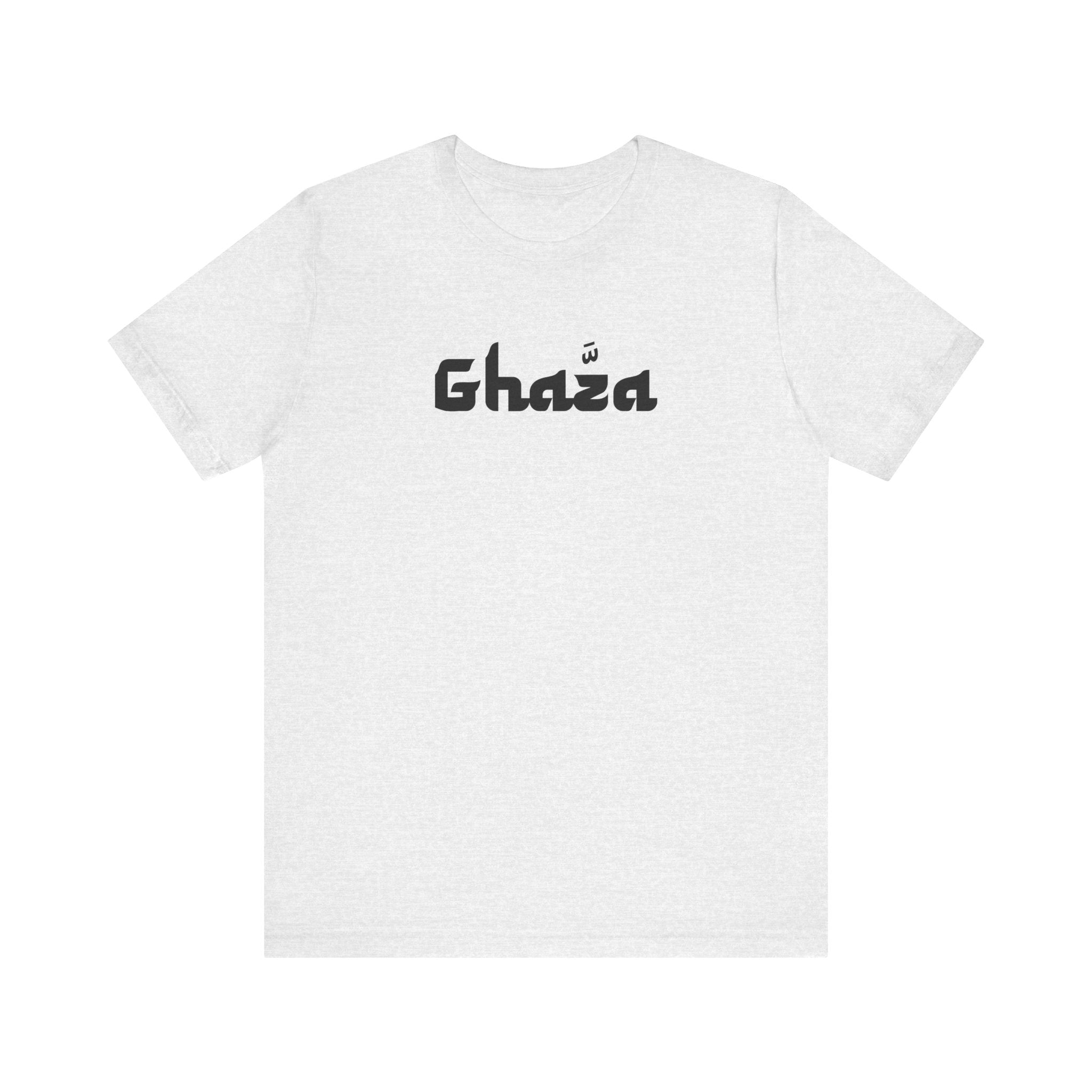 "GHAZA" Unisex Jersey Short Sleeve Tee (Black Font)