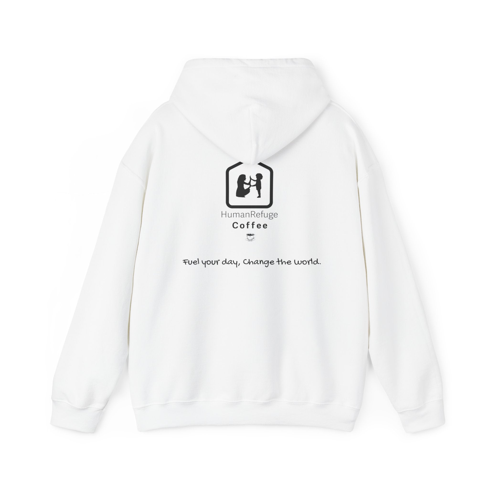 "Ghaza" HRC Unisex Heavy Blend™ Hooded White Sweatshirt