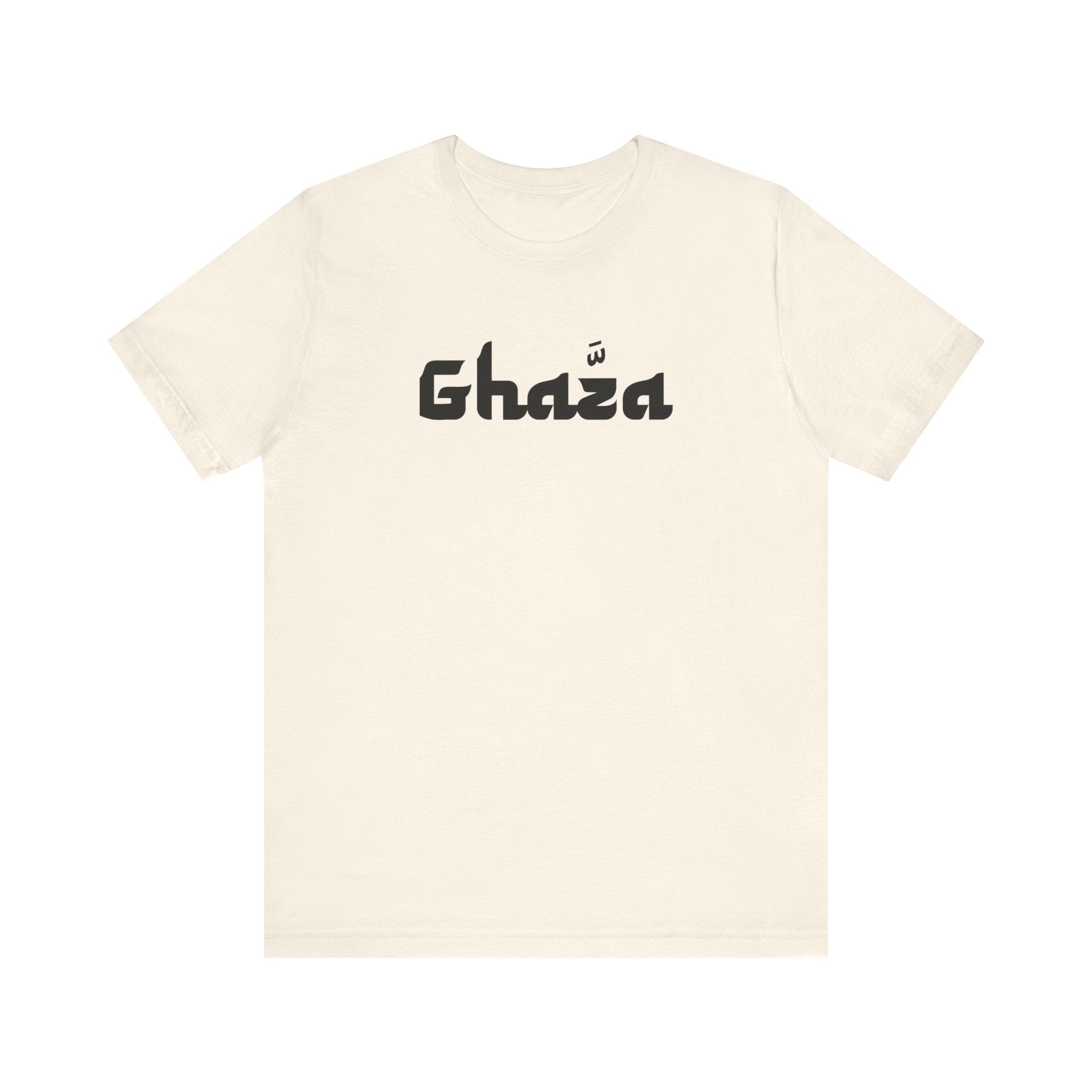 "GHAZA" Unisex Jersey Short Sleeve Tee (Black Font)