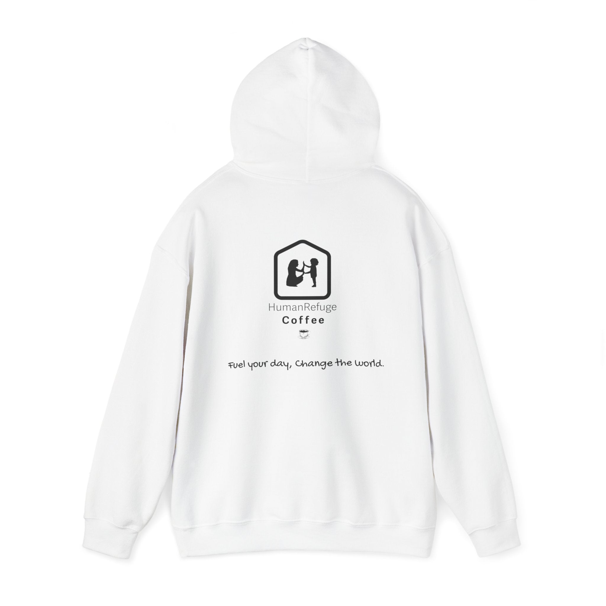 "Ghaza" HRC Unisex Heavy Blend™ Hooded White Sweatshirt