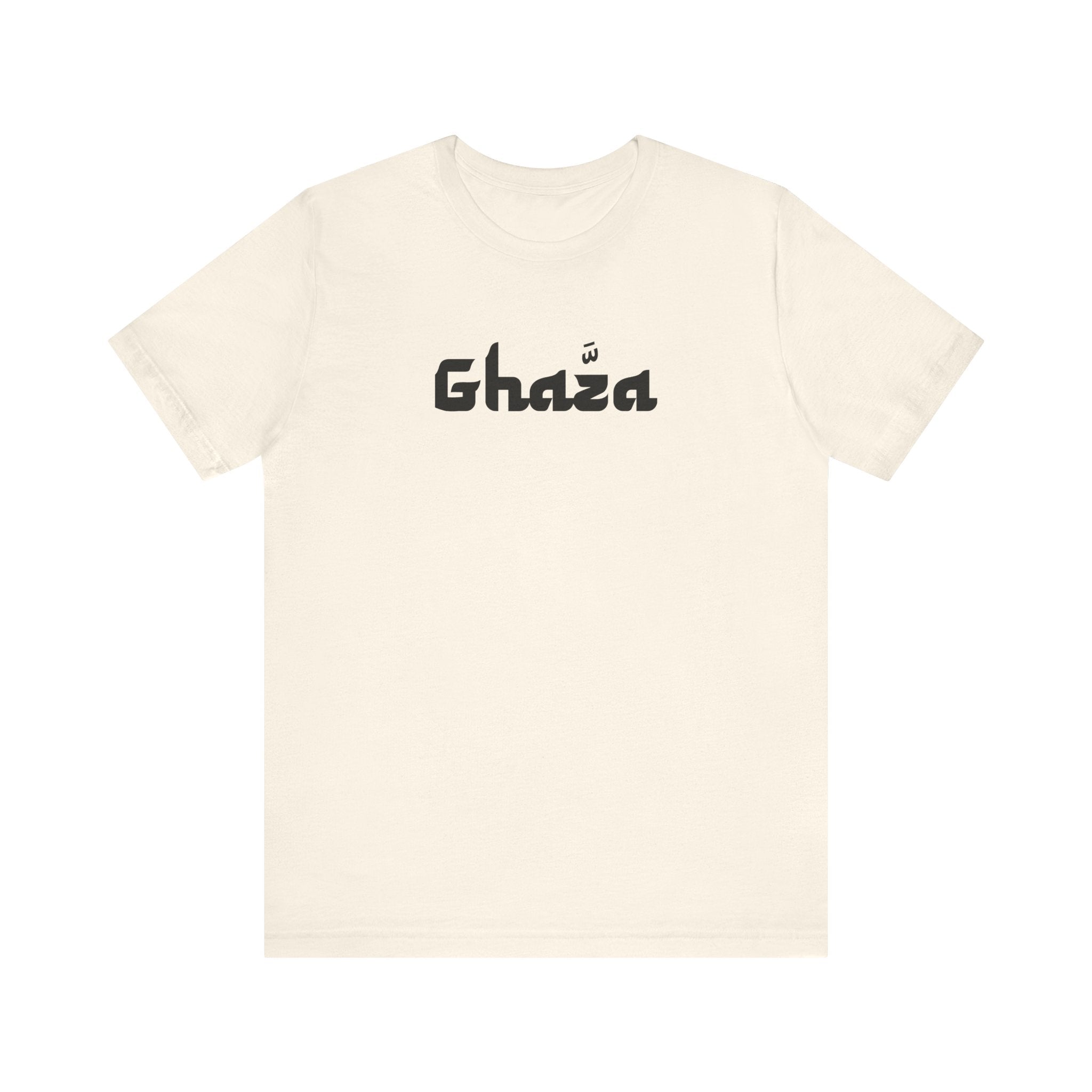 "GHAZA" Unisex Jersey Short Sleeve Tee (Black Font)