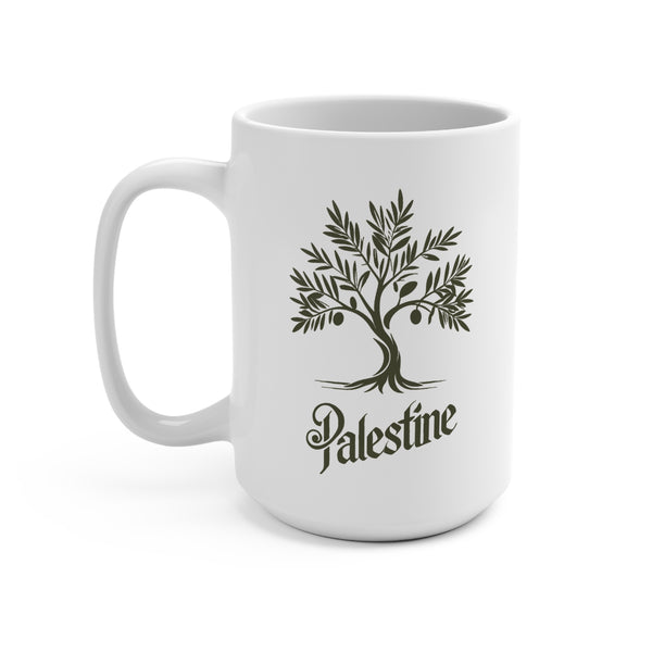 15oz Palestine Mug - Elegant Olive Tree Design - Perfect Gift for Culture Enthusiasts