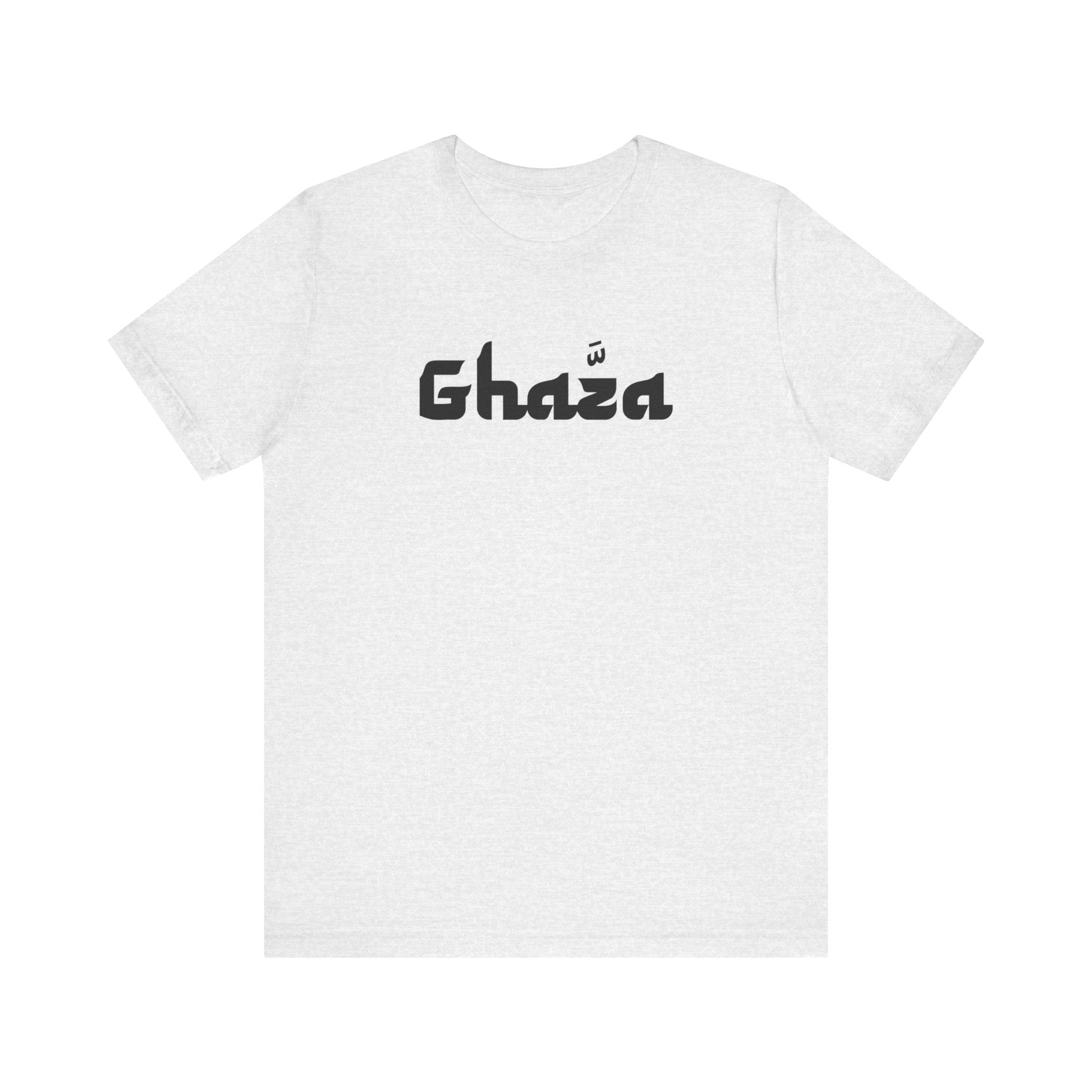 "GHAZA" Unisex Jersey Short Sleeve Tee (Black Font)