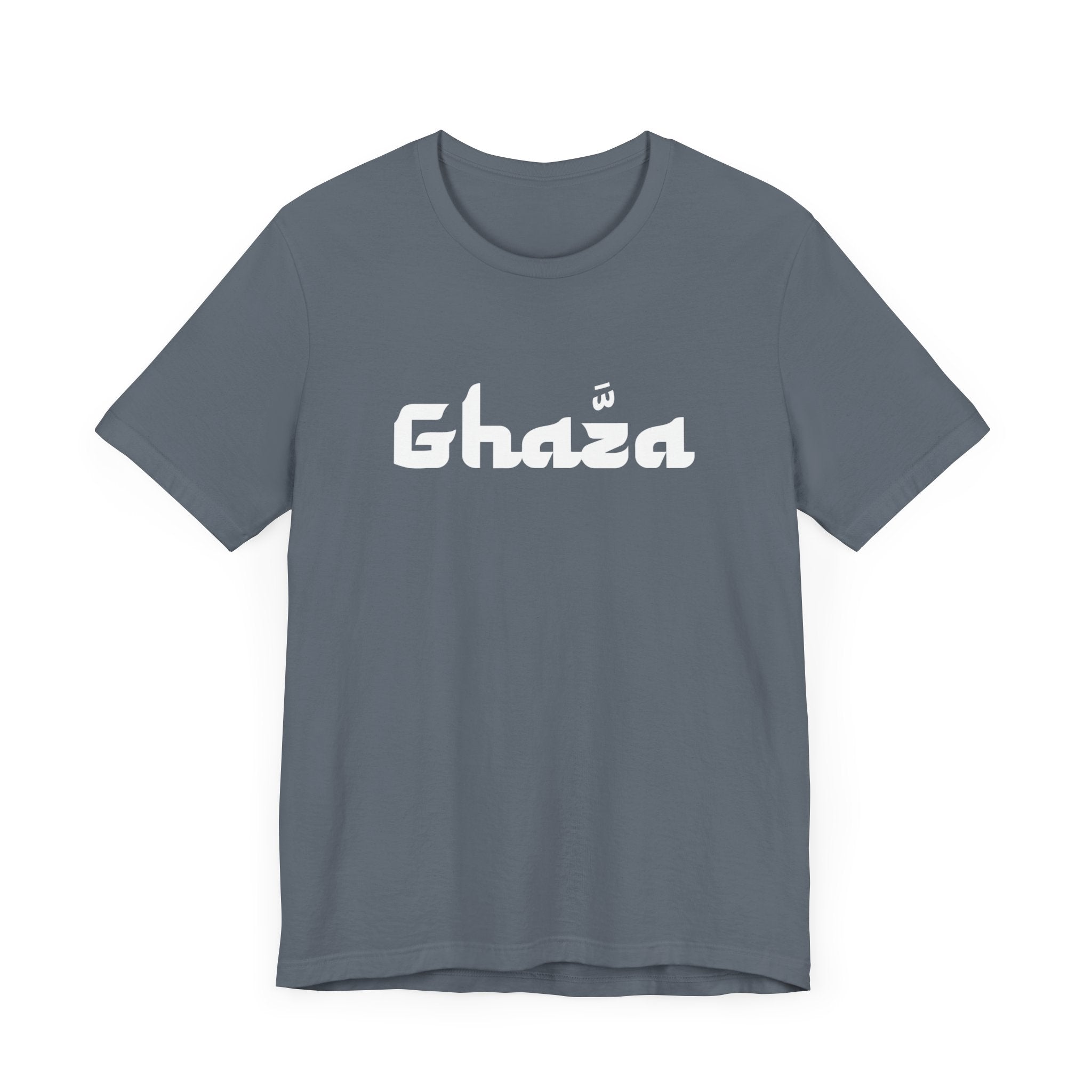 "GHAZA" Unisex Jersey Short Sleeve Tee (White Font)