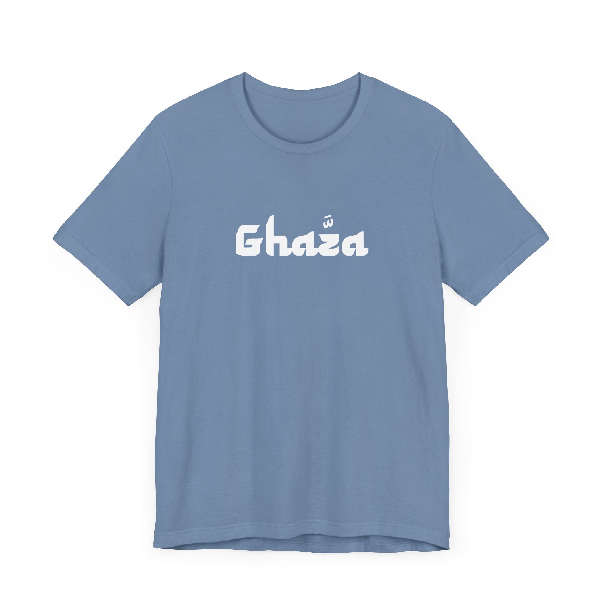 "GHAZA" Unisex Jersey Short Sleeve Tee (White Font)