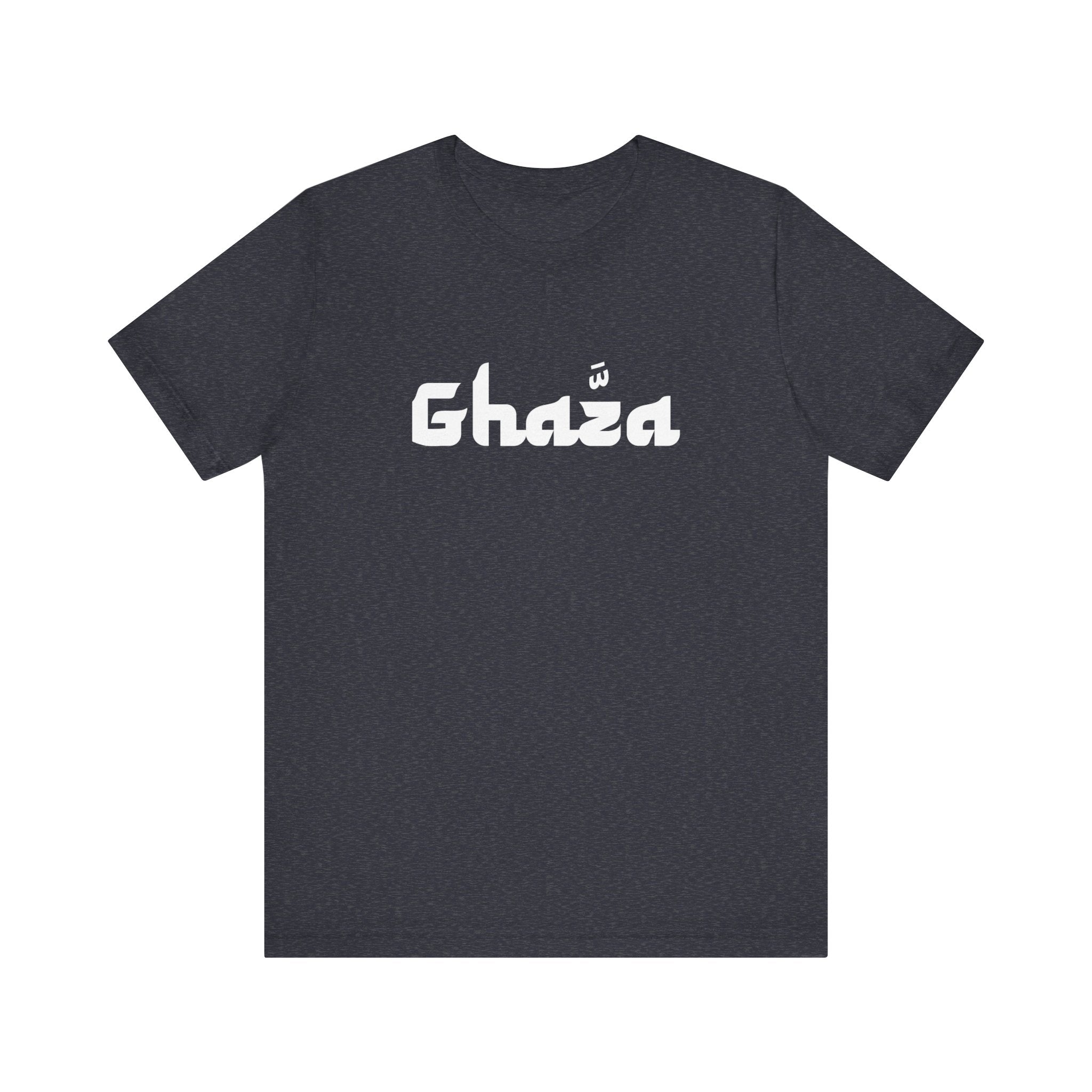 "GHAZA" Unisex Jersey Short Sleeve Tee (White Font)