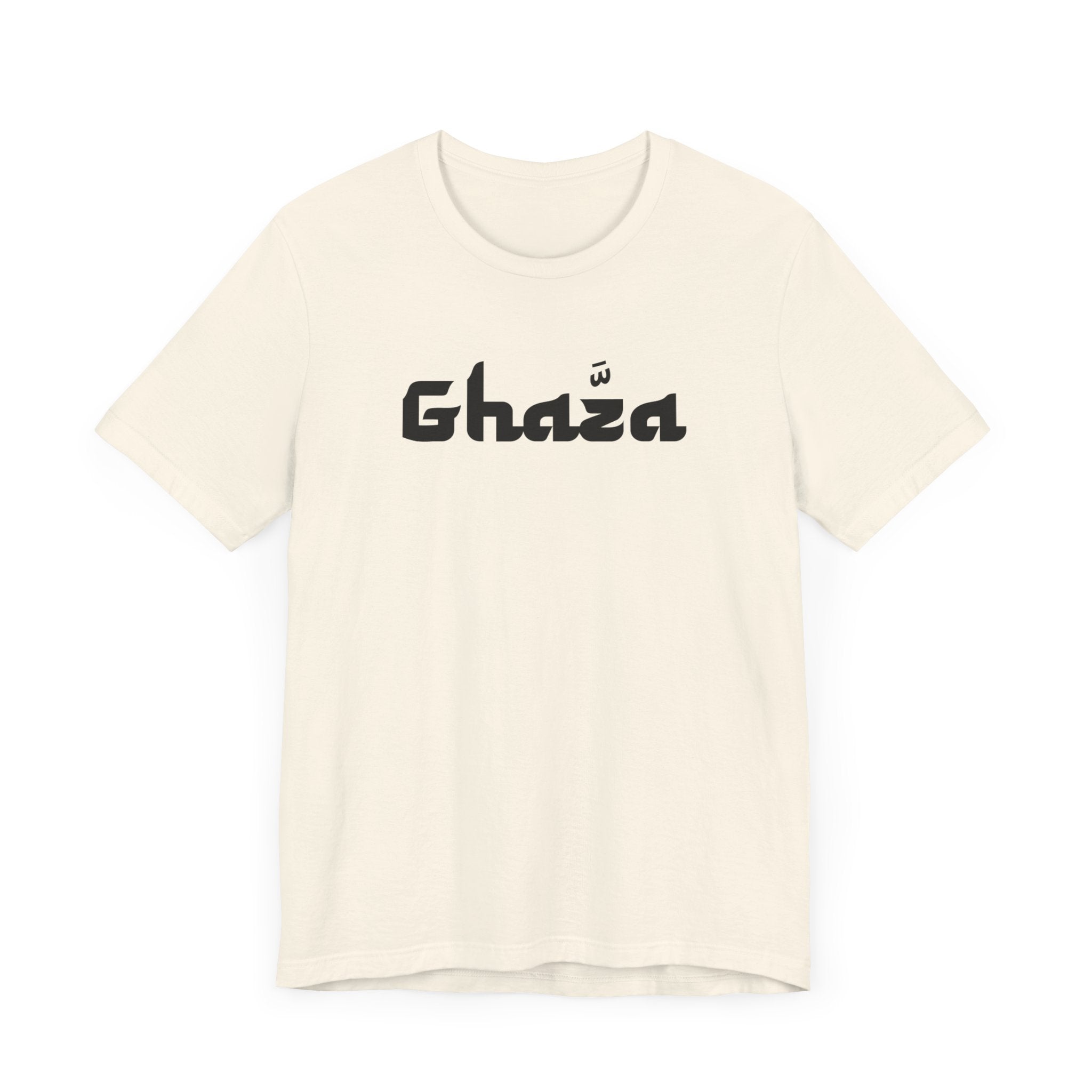 "GHAZA" Unisex Jersey Short Sleeve Tee (Black Font)