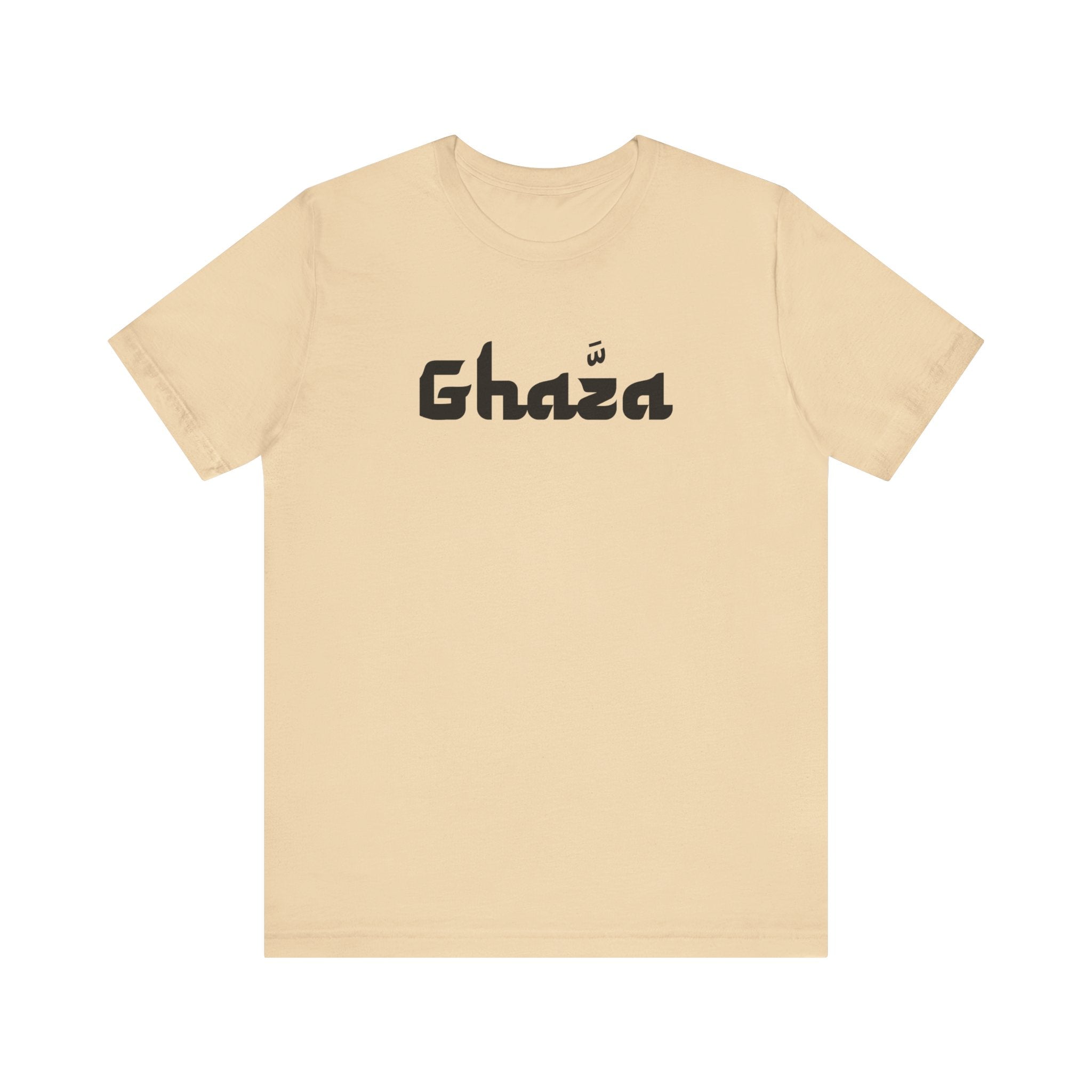 "GHAZA" Unisex Jersey Short Sleeve Tee (Black Font)