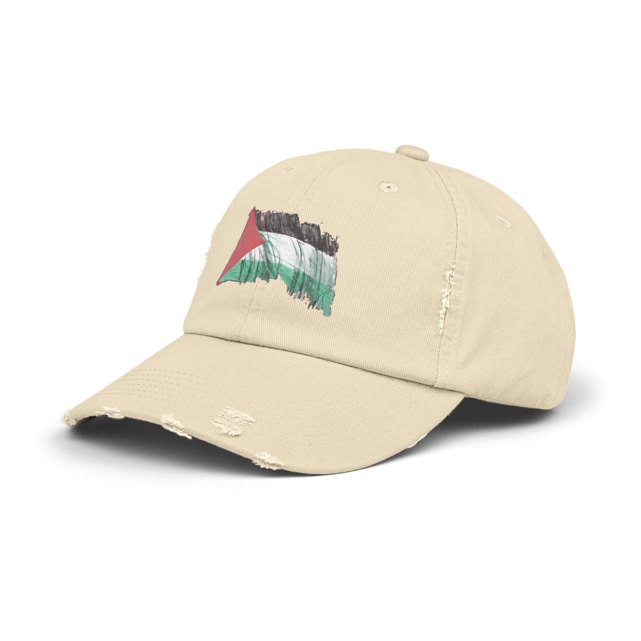 Unisex Palestine Distressed Cap