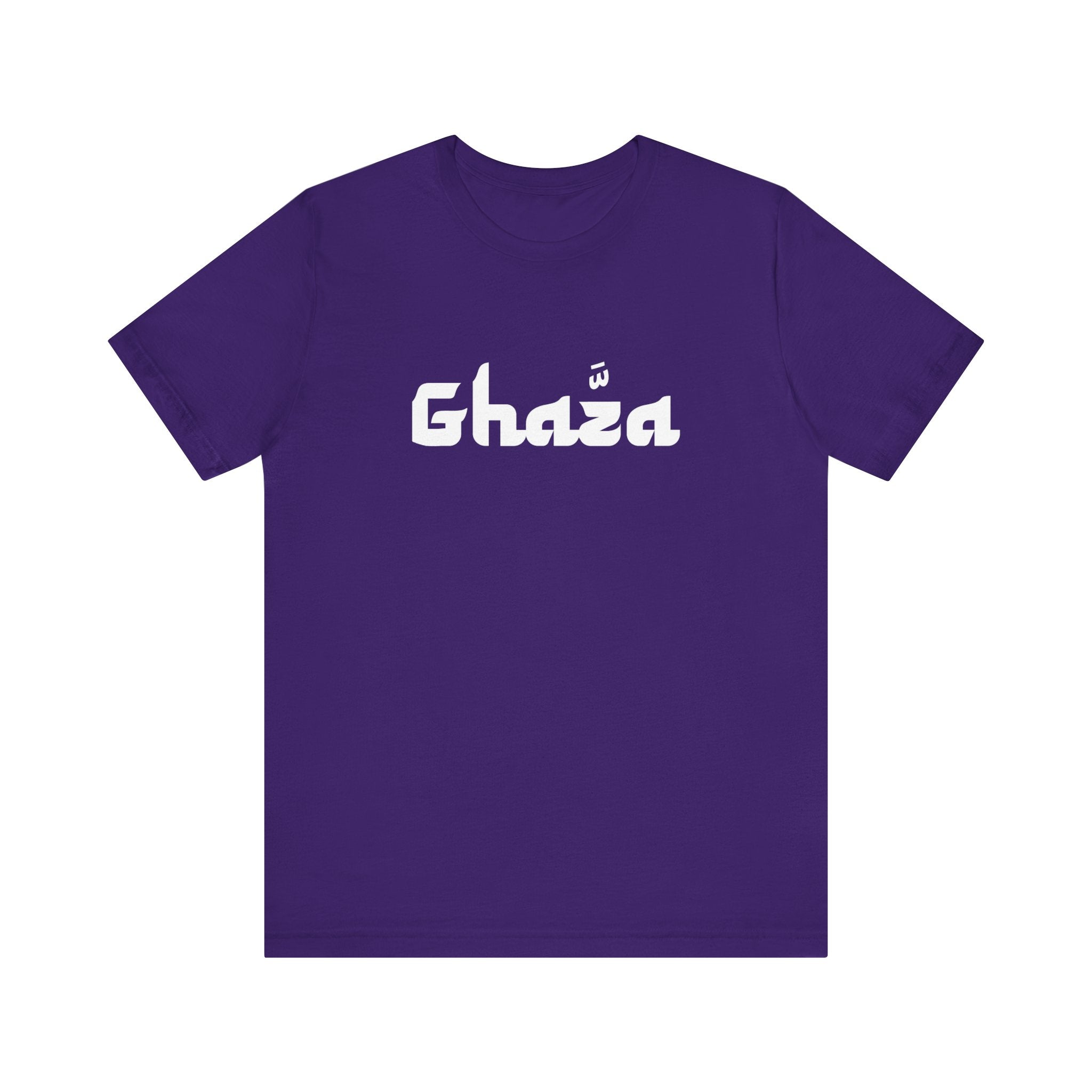 "GHAZA" Unisex Jersey Short Sleeve Tee (White Font)